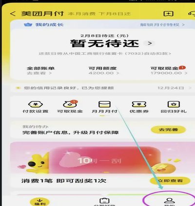 美团月付取现300不见了